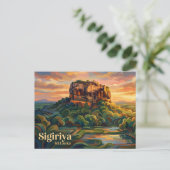 Sigiriya Rotsfort Sri Lanka Briefkaart (Staand voorkant)