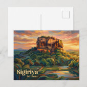 Sigiriya Rotsfort Sri Lanka Briefkaart (Voorkant / Achterkant)