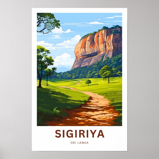 Sigiriya Sri Lanka Reisprint Poster (Voorkant)