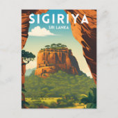 Sigiriya Traditionele Reisposter Briefkaart (Voorkant)
