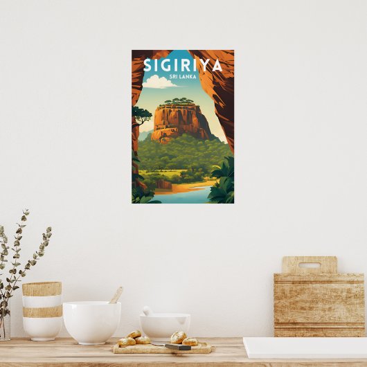 Sigiriya Traditionele Reisposter Poster (Keuken)