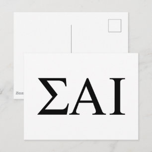 Sigma Alpha Iota Griekse Letters Briefkaart