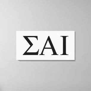 Sigma Alpha Iota Griekse Letters Canvas Afdruk