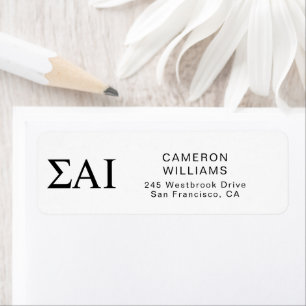 Sigma Alpha Iota Griekse Letters Etiket