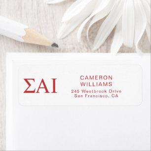 Sigma Alpha Iota Griekse Letters Etiket