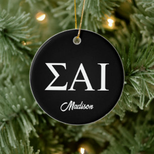 Sigma Alpha Iota Griekse Letters Keramisch Ornament