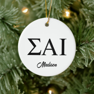 Sigma Alpha Iota Griekse Letters Keramisch Ornament