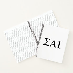 Sigma Alpha Iota Griekse Letters Notitieboek