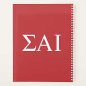 Sigma Alpha Iota Griekse Letters Planner (Achterkant)