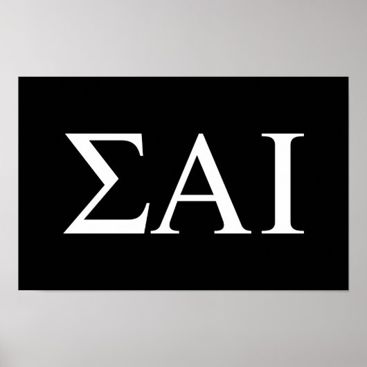 Sigma Alpha Iota Griekse Letters Poster (Voorkant)