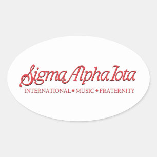 Sigma Alpha Iota Internationale Muziekvereniging Ovale Sticker