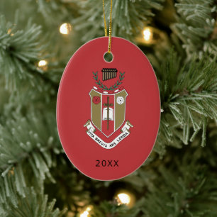 Sigma Alpha Iota Muziek Fraternity Wapen Keramisch Ornament