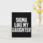 Sigma als mijn dochter Funny Dad Vaderdag Kaart (Gele Bloem)