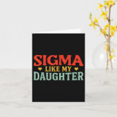 Sigma als mijn dochter Funny Dad Vaders Day Vinta Kaart (Gele Bloem)