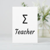 Sigma (Bijzondere) Leraar - Grieks leraar Bedankkaart (Staand voorkant)