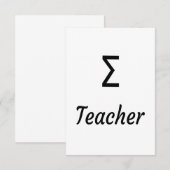 Sigma (Bijzondere) Leraar - Grieks leraar Bedankkaart (Voorkant / Achterkant)