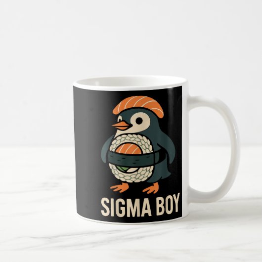 Sigma Boy Italiaans Brainrot Funny Meme Penguin Koffiemok (Rechts)