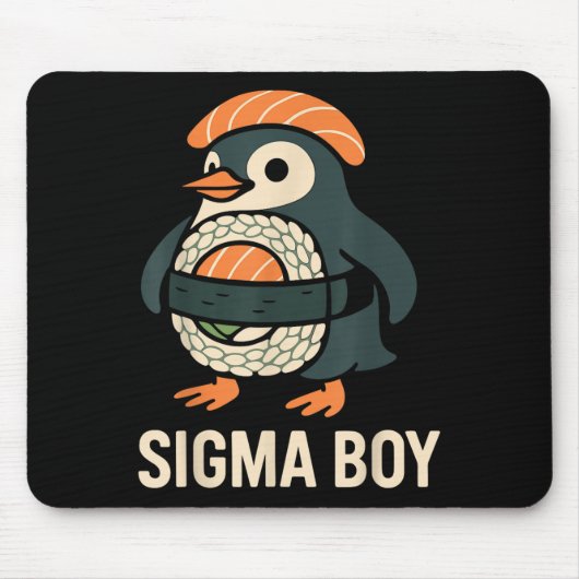 Sigma Boy Italiaans Brainrot Funny Meme Penguin Muismat (Voorkant)
