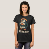 Sigma Boy Italiaans Brainrot Funny Meme Penguin T-shirt (Voorkant volledig)