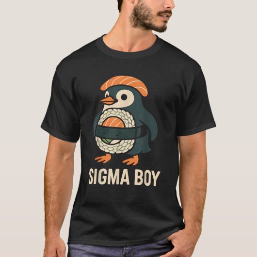 Sigma Boy Italiaans Brainrot Funny Meme Penguin T-shirt (Voorkant)