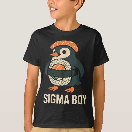 Sigma Boy Italiaans Brainrot Funny Meme Penguin T-shirt (Voorkant)