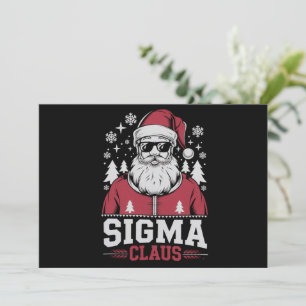 Sigma Claus Cool Kerstman Kerst Rizz Rizzler Meme Feestdagenkaart