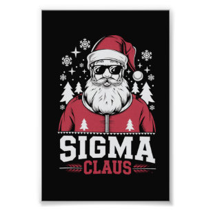 Sigma Claus Cool Kerstman Kerstmis Rizz Rizzler Me Foto Afdruk