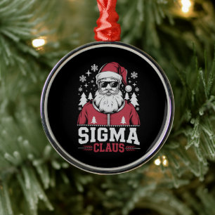 Sigma Claus Cool Kerstman Kerstmis Rizz Rizzler Me Metalen Ornament