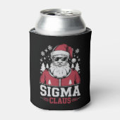 Sigma Claus Cool Santa Christmas Rizz Rizzler Meme Blikjeskoeler (Blikje Voorkant)