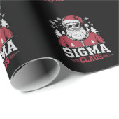 Sigma Claus Cool Santa Christmas Rizz Rizzler Meme Cadeaupapier (Rol Hoek)