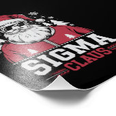 Sigma Claus Cool Santa Christmas Rizz Rizzler Meme Foto Afdruk (Hoek)