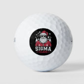 Sigma Claus Cool Santa Christmas Rizz Rizzler Meme Golfballen (Voorkant)