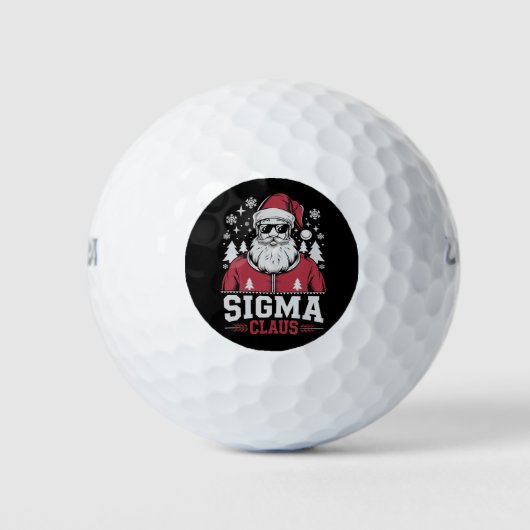 Sigma Claus Cool Santa Christmas Rizz Rizzler Meme Golfballen (Voorkant)
