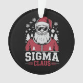 Sigma Claus Cool Santa Christmas Rizz Rizzler Meme Ornament (voorkant)