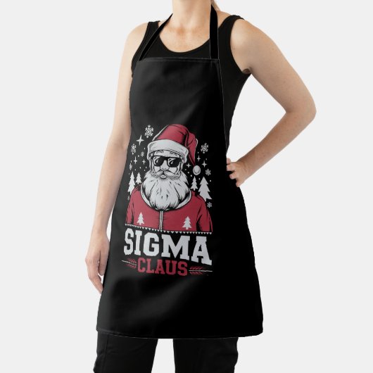 Sigma Claus Cool Santa Christmas Rizz Rizzler Meme Schort (Insitu)