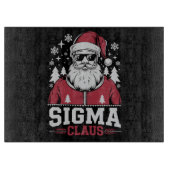Sigma Claus Cool Santa Christmas Rizz Rizzler Meme Snijplank (Voorkant)