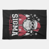 Sigma Claus Cool Santa Christmas Rizz Rizzler Meme Theedoek (Horizontaal)