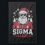 Sigma Claus Cool Santa Christmas Rizz Rizzler Meme Theedoek<br><div class="desc">Sigma Claus Cool Santa Grappig Kerst Rizz Rizzler Meme</div>