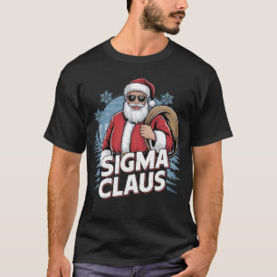 Sigma Claus Cool Santa Claus Kerstfeest familie T-shirt