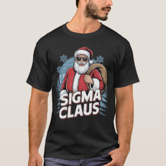 Sigma Claus Cool Santa Claus Kerstfeest familie T-shirt