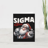 Sigma Claus Cool Santa Funny Christmas Meme B Kaart (Voorkant)