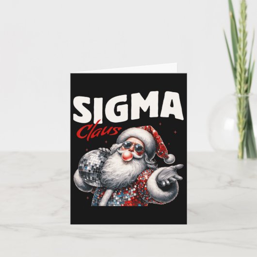 Sigma Claus Cool Santa Funny Christmas Meme B Kaart (Voorkant)
