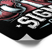 Sigma Claus Cool Santa Funny Christmas Rizz Rizzle Poster (Hoek)