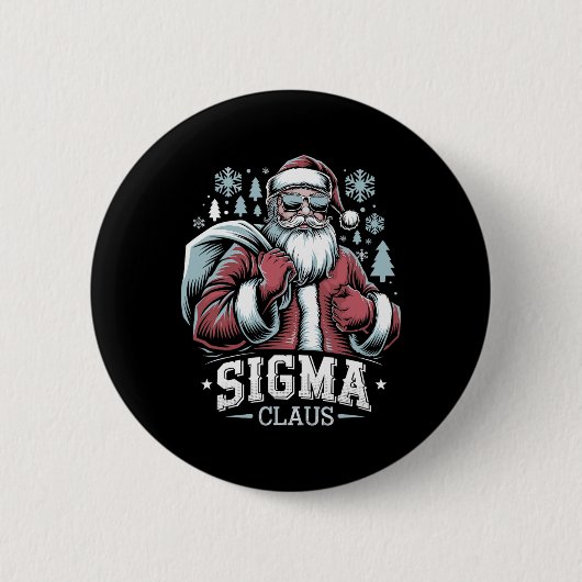 Sigma Claus Cool Santa Grappig Kerst Rizz Rizzle Ronde Button 5,7 Cm (Voorkant)