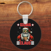 Sigma Claus Funny Christmas Santa Rizz Middle Scho Sleutelhanger (Voorkant)
