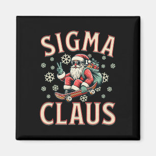 Sigma Claus Funny Santa Christmas Meme Tiener Jong Magneet