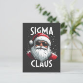 Sigma Claus Grappige Gen Alpha Middelbare School K Briefkaart (Staand voorkant)
