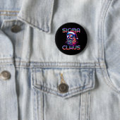 Sigma Claus Grappige Kerstman Kerstmis Meme Tiener Ronde Button 5,7 Cm (In situ)