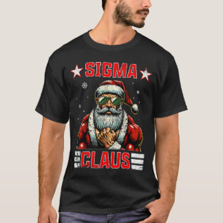 Sigma Claus Grappige Kerstman Santa Rizz Middelbar T-shirt