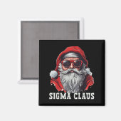 Sigma Claus Kerstman Grappig Kerst Rizz Meme Kerst Magneet (Voorkant / Achterkant)